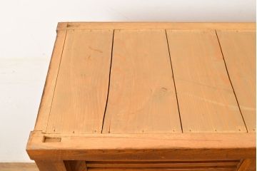 和製アンティーク　三方ケヤキ材　上手物!上質な和の空間づくりに活躍する美濃帳場箪笥(サイドボード、時代箪笥、和タンス)(R-051201)