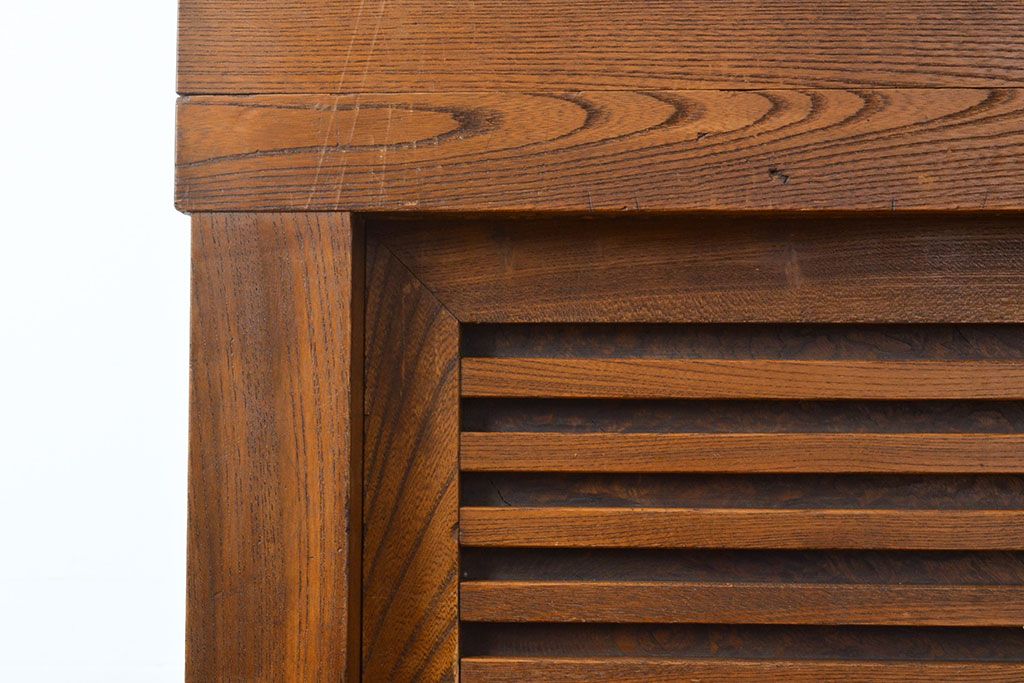 和製アンティーク　三方ケヤキ材　上手物!上質な和の空間づくりに活躍する美濃帳場箪笥(サイドボード、時代箪笥、和タンス)(R-051201)