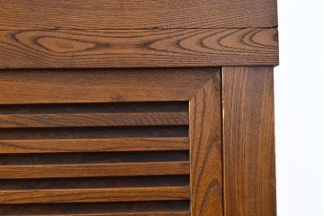 和製アンティーク　三方ケヤキ材　上手物!上質な和の空間づくりに活躍する美濃帳場箪笥(サイドボード、時代箪笥、和タンス)(R-051201)