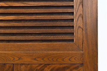 和製アンティーク　三方ケヤキ材　上手物!上質な和の空間づくりに活躍する美濃帳場箪笥(サイドボード、時代箪笥、和タンス)(R-051201)