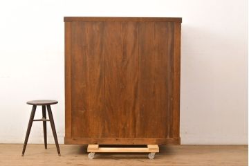 和製アンティーク　三方ケヤキ材　上手物!上質な和の空間づくりに活躍する美濃帳場箪笥(サイドボード、時代箪笥、和タンス)(R-051201)