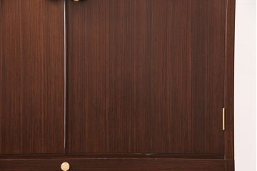 中古　美品　希少品　三方紫檀(シタン)材・内側総桐　上手物!珍しいつくりの桐箪笥(大丸、四方丸)(衣装箪笥、着物箪笥、和タンス、桐たんす)(定価約130万円)(R-051203)