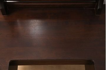 中古　美品　松本民芸家具　ラッシ座面が魅力!洗練された大人の空間を演出するドレッサー&スツールセット(鏡台、ミラー、椅子)(R-051209)