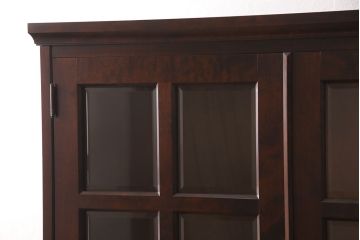 中古　美品　北海道民芸家具　和洋折衷どちらのお部屋にも馴染むブックケース(本箱、収納棚、キャビネット、飾り棚)(R-051210)