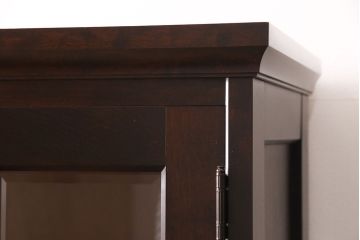 中古　美品　北海道民芸家具　和洋折衷どちらのお部屋にも馴染むブックケース(本箱、収納棚、キャビネット、飾り棚)(R-051210)