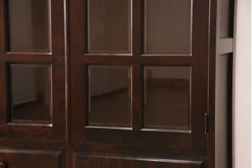 中古　美品　北海道民芸家具　和洋折衷どちらのお部屋にも馴染むブックケース(本箱、収納棚、キャビネット、飾り棚)(R-051210)