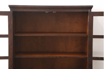 中古　美品　北海道民芸家具　上質なつくりとクラシカルな佇まいが素敵な本箱(ブックケース、収納棚、サイドキャビネット、飾り棚)(R-051211)