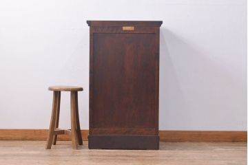 中古　美品　松本民芸家具　小物収納におすすめ!鍵付きが嬉しい6段チェスト(引き出し、サイドチェスト)(定価約23万円)(R-051212)