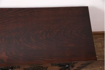 中古　美品　岩谷堂箪笥　迫力のある杢目と金具が存在感を放つ整理箪笥(衣装箪笥、引き出し、チェスト)(R-051214)