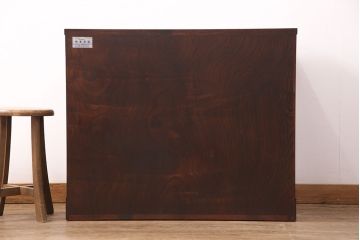 中古　美品　岩谷堂箪笥　迫力のある杢目と金具が存在感を放つ整理箪笥(衣装箪笥、引き出し、チェスト)(R-051214)