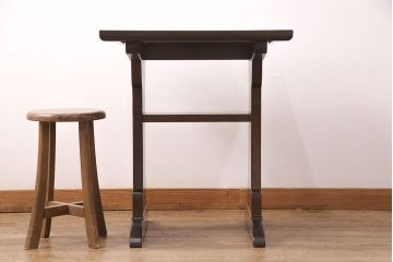 ヴィンテージ家具　松本民芸家具　別注品　落ち着いた大人の空間作りにおすすめのダイニングテーブル(食卓、ビンテージ)(R-051218)