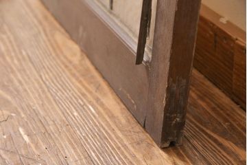 アンティーク建具　大正ロマンの雰囲気漂うミルクガラスを使ったステンドグラスの引き戸1枚(窓、建具)(R-051222)