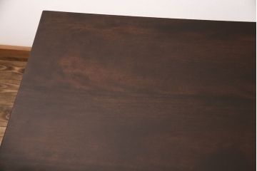 和製ヴィンテージ　松本民芸家具　洗練された佇まいが魅力の棚付きダイニングテーブル(食卓、ビンテージ)(R-051224)