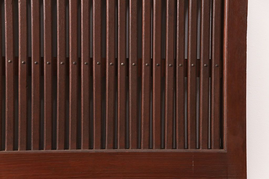 アンティーク建具　大正昭和初期　総ケヤキ材　上品な佇まいが魅力の富山蔵戸(玄関戸、玄関ドア、引き戸)(R-051231)