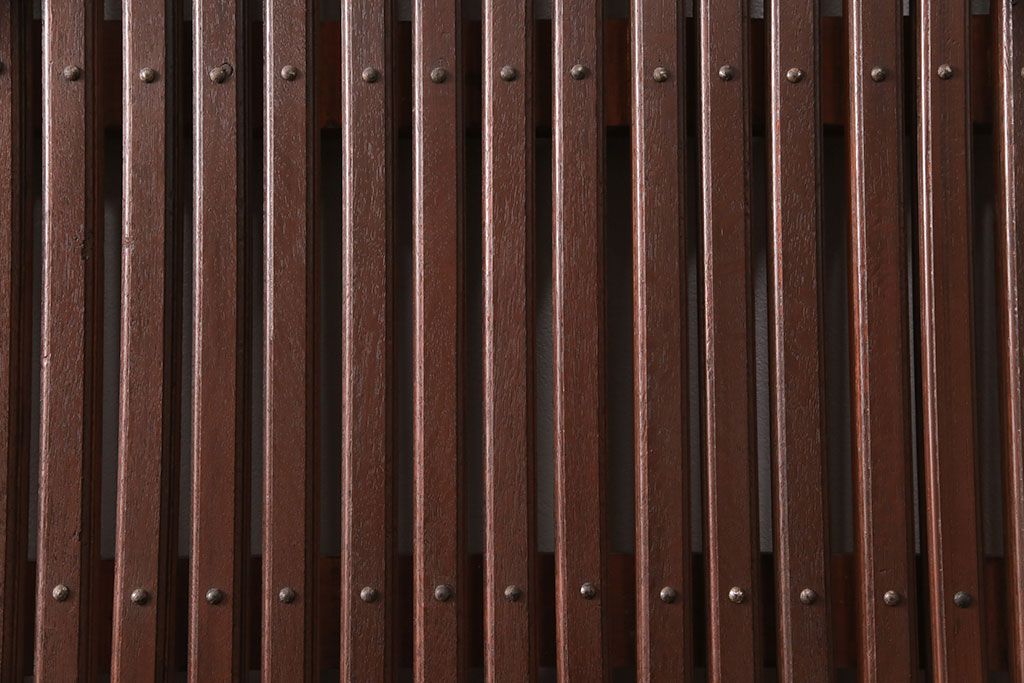 アンティーク建具　大正昭和初期　総ケヤキ材　上品な佇まいが魅力の富山蔵戸(玄関戸、玄関ドア、引き戸)(R-051231)