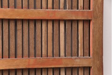 アンティーク建具　大正昭和初期　総ケヤキ材　上品な佇まいが魅力の富山蔵戸(玄関戸、玄関ドア、引き戸)(R-051231)