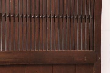 アンティーク建具　明治大正期　栗材　和の情緒あふれる蔵戸(玄関戸、玄関ドア、引き戸)(R-051233)