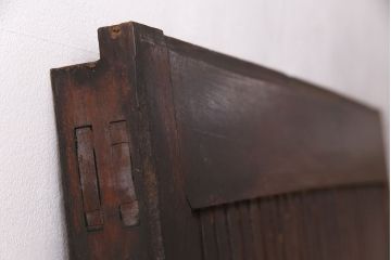 アンティーク建具　明治大正期　栗材　和の情緒あふれる蔵戸(玄関戸、玄関ドア、引き戸)(R-051233)