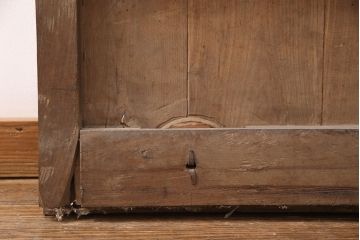 アンティーク建具　明治大正期　栗材　和の情緒あふれる蔵戸(玄関戸、玄関ドア、引き戸)(R-051233)