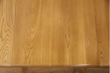 イギリスヴィンテージ　ERCOL(アーコール)　シンプルでお洒落なダイニングセット(ダイニングテーブル、エクステンション、ダイニングチェア2脚、ビンテージ)(R-051236)