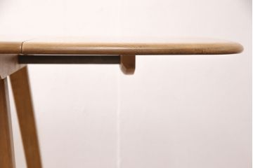 イギリスヴィンテージ　ERCOL(アーコール)　シンプルでお洒落なダイニングセット(ダイニングテーブル、エクステンション、ダイニングチェア2脚、ビンテージ)(R-051236)