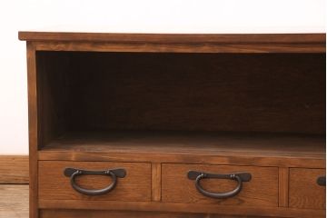 ラフジュ工房オリジナル　古建具リメイク　和モダンの空間づくりにおすすめのテレビ台(テレビボード、ローボード、リビングボード、収納棚)(R-051240)
