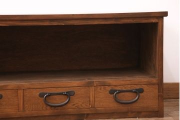 ラフジュ工房オリジナル　古建具リメイク　和モダンの空間づくりにおすすめのテレビ台(テレビボード、ローボード、リビングボード、収納棚)(R-051240)