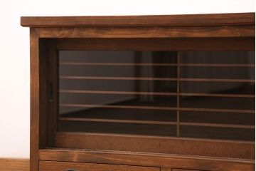 ラフジュ工房オリジナル　古建具リメイク　和モダンの空間づくりにおすすめのテレビ台(テレビボード、ローボード、リビングボード、収納棚)(R-051240)