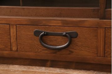ラフジュ工房オリジナル　古建具リメイク　和モダンの空間づくりにおすすめのテレビ台(テレビボード、ローボード、リビングボード、収納棚)(R-051240)