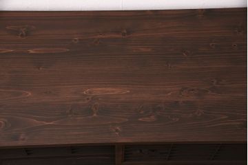 ラフジュ工房オリジナル　古建具リメイク　格子の彫刻が可愛らしいアクセントになっているテレビ台(テレビボード、ローボード、リビングボード、収納棚)(R-051241)
