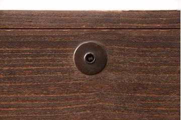 アンティーク家具　昭和初期　総桐材　渋り色合いとすっきりした佇まいが魅力の二段重ねチェスト(サイドチェスト、引き出し、桐箪笥、桐たんす)(R-051245)