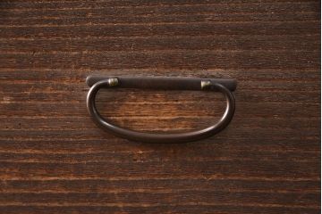 アンティーク家具　昭和初期　総桐材　渋り色合いとすっきりした佇まいが魅力の二段重ねチェスト(サイドチェスト、引き出し、桐箪笥、桐たんす)(R-051245)
