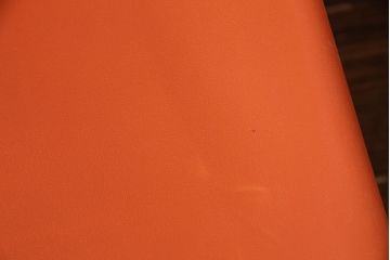 ヴィンテージ家具　北欧ビンテージ　スウェーデン　OVERMAN社製　鮮やかなオレンジカラーが空間のアクセントになるポリプロップスチェア2脚セット(スタッキングチェア、会議用チェア、オフィスチェア、ビンテージ)(R-051249)