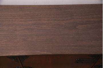 中古　民芸家具　岩谷堂箪笥　天板・脚(台輪)付きリメイク　和の趣あふれる現代のお部屋にぴったりの衣装盆付きサイドボード(ローボード、着物箪笥、収納棚、テレビ台)(R-051255)
