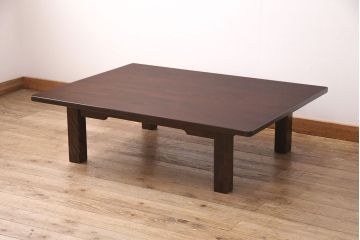 中古　美品　北海道民芸家具　HM4052　シンプルで美しい、和モダンスタイルにぴったりの座卓(ローテーブル、センターテーブル)(R-051265)
