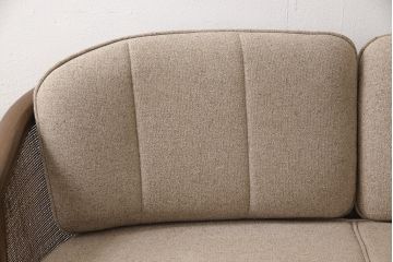 中古　美品　カリモク家具　domani(ドマーニ)　落ち着いた空間づくりにおすすめ!涼しげな佇まいのラブシート(ラブソファ、2人掛けソファ)(R-051270)