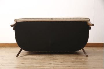 中古　美品　カリモク家具　domani(ドマーニ)　落ち着いた空間づくりにおすすめ!涼しげな佇まいのラブシート(ラブソファ、2人掛けソファ)(R-051270)