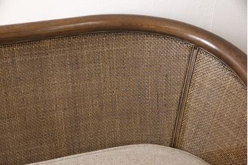 中古　美品　カリモク家具　domani(ドマーニ)　落ち着いた空間づくりにおすすめ!涼しげな佇まいのラブシート(ラブソファ、2人掛けソファ)(R-051270)