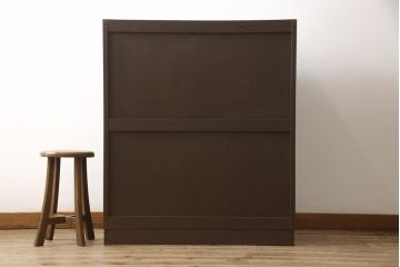 ビンテージ家具　京都産　神戸洋家具　ペイント仕上げ　連なった彫が見事!まるで美術品のようなチェスト(引き出し、衣装タンス、ヴィンテージ)(R-051272)