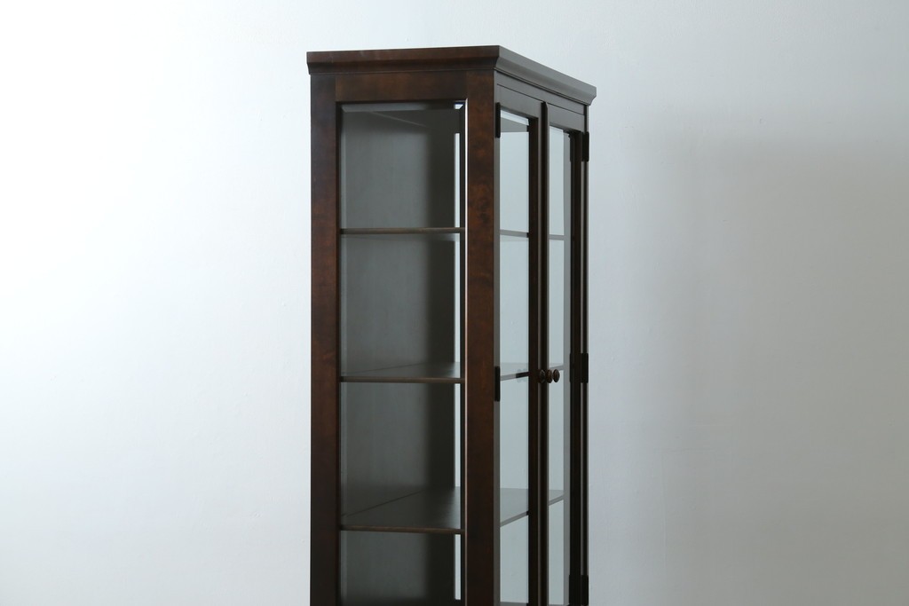 中古　希少な廃盤品!!　北海道民芸家具　OM158　落ち着きのある上品な空間づくりにおすすめの飾り棚　(R-051274)