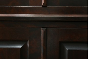 中古　希少な廃盤品!!　北海道民芸家具　OM158　落ち着きのある上品な空間づくりにおすすめの飾り棚　(R-051274)