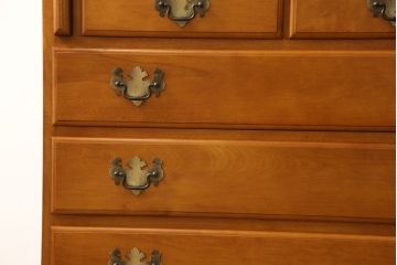 中古　横浜クラシック家具　ダニエル(Daniel)　アーリーアメリカン　気品漂うライティングビューロー(ワークデスク、机、在宅ワーク、在宅用チェスト)(R-051279)