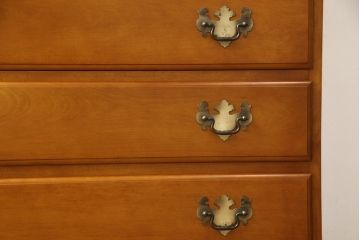 中古　横浜クラシック家具　ダニエル(Daniel)　アーリーアメリカン　気品漂うライティングビューロー(ワークデスク、机、在宅ワーク、在宅用チェスト)(R-051279)