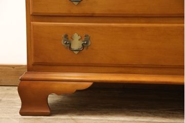 中古　横浜クラシック家具　ダニエル(Daniel)　アーリーアメリカン　気品漂うライティングビューロー(ワークデスク、机、在宅ワーク、在宅用チェスト)(R-051279)