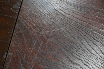 中古　民芸家具　美しい杢目と上品な金具が魅力の角火鉢(関西火鉢)(R-051284)