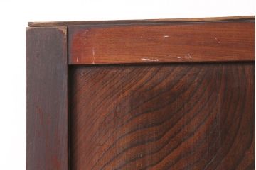 和製アンティーク　総ケヤキ材　年月を経た風合いが貫禄漂う帯戸2枚セット(板戸、引き戸、建具)(R-051292)