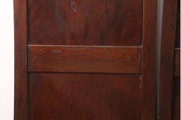 和製アンティーク　総ケヤキ材　年月を経た風合いが貫禄漂う帯戸2枚セット(板戸、引き戸、建具)(R-051292)