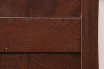 和製アンティーク　総ケヤキ材　年月を経た風合いが貫禄漂う帯戸2枚セット(板戸、引き戸、建具)(R-051292)