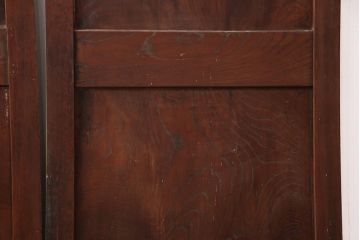 和製アンティーク　総ケヤキ材　年月を経た風合いが貫禄漂う帯戸2枚セット(板戸、引き戸、建具)(R-051292)