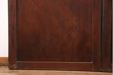 和製アンティーク　総ケヤキ材　年月を経た風合いが貫禄漂う帯戸2枚セット(板戸、引き戸、建具)(R-051292)